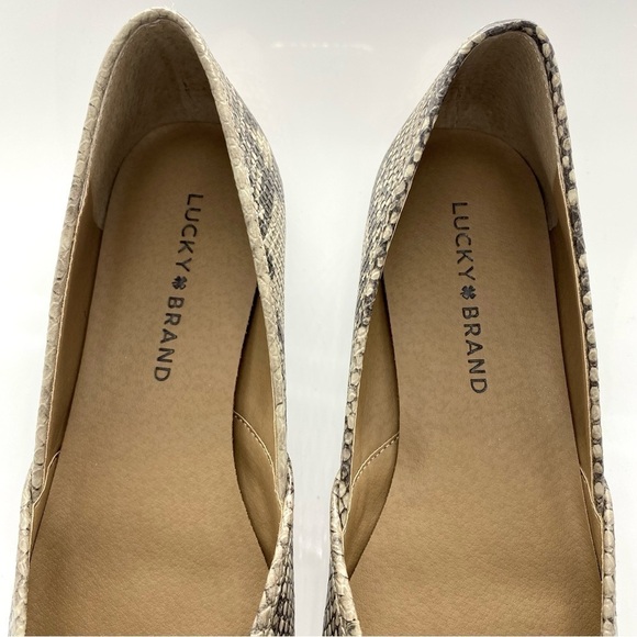 Ameena Ballet Flats Chinchilla Slither Snake Print Leather 9.5 - Picture 3 of 16